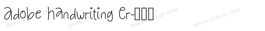 Adobe Handwriting Er字体转换